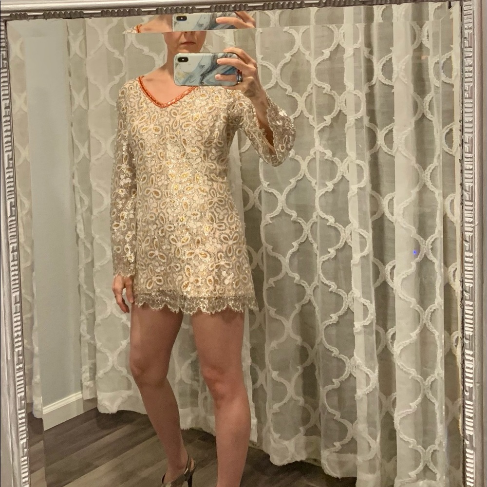 Vintage Gold & Silver Lace Mini